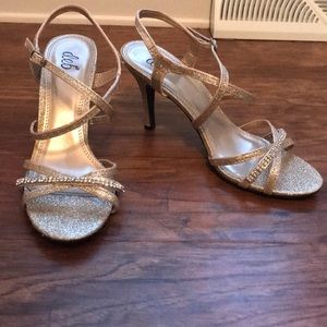 Deb Sparkly Gold Heels